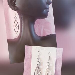 Elegant Silver and Lavender Dangle Earrings